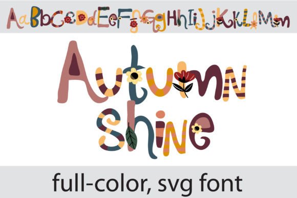 Autumn Shine: A Color Font for Vibrant Seasonal Designs