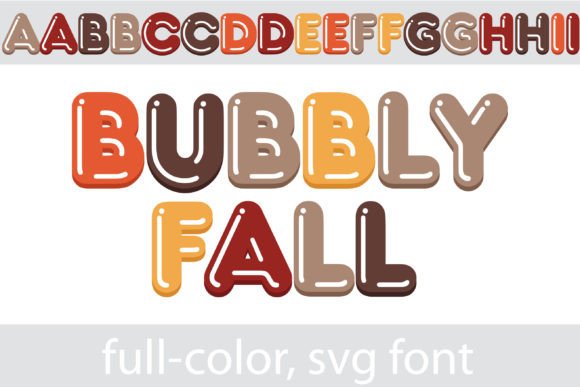 Bubbly Fall: A Playful Color Font for Autumn Projects
