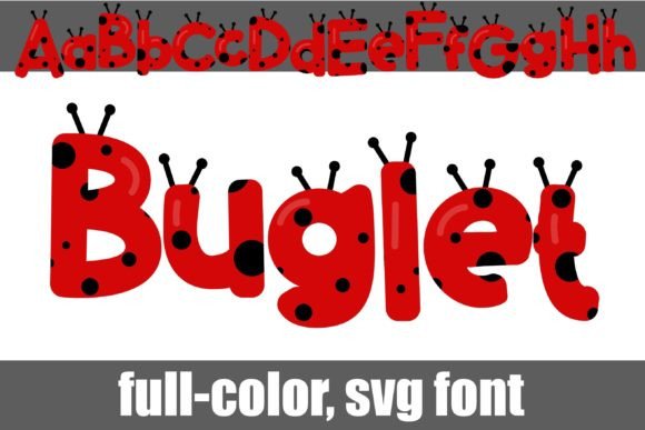 Buglet: A Playful Color Font for Creative Branding