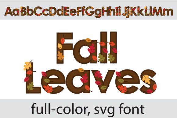 Fall Leaves Font: A Colorful SVG Typeface for Autumn Designs