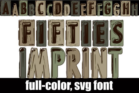 Fifties Imprint: Bold, Colorful Retro Typography