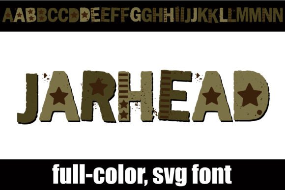 Jarhead: A Full-Color SVG Font for Bold, Military-Inspired Design