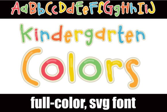 Kindergarten Colors: A Rainbow Font for Playful Designs