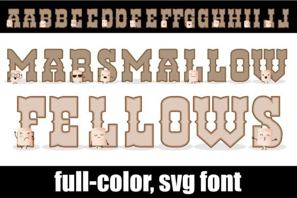 Marshmallow Fellows: The Kawaii SVG Font That Brings Joy to Design