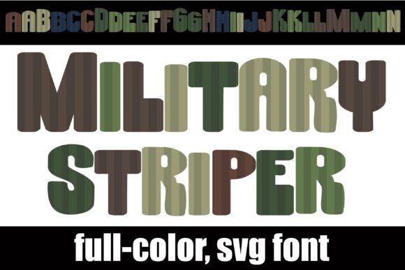 Military Striper: Command Attention with Bold, Striped Typography