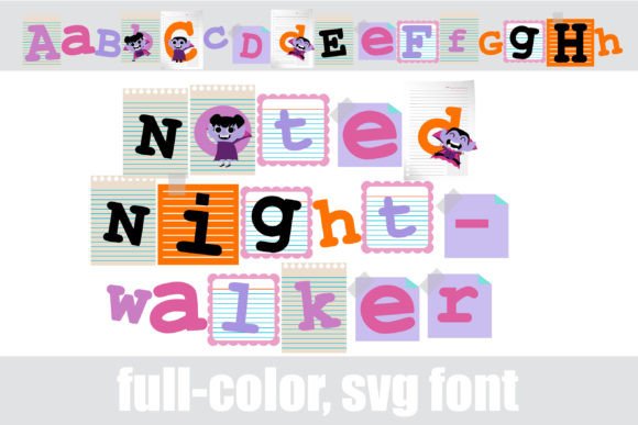 Noted Nightwalker: A Spooky-Cute Font for Halloween Designs