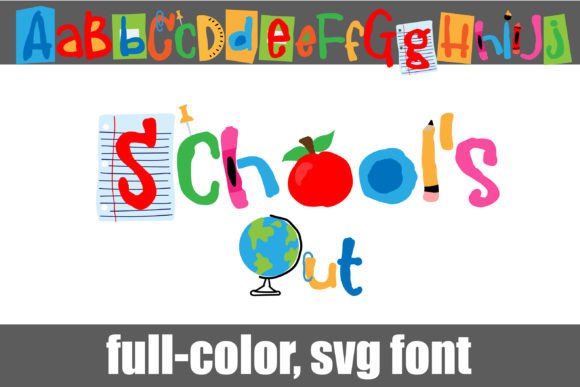 School's Out: A Color Font for Playful, Youthful Design Projects