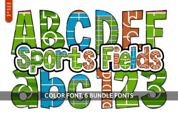 Sports Fields Bundle: Fonts for Playful, Energetic Designs